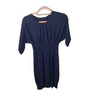 QI blue cashmere dress